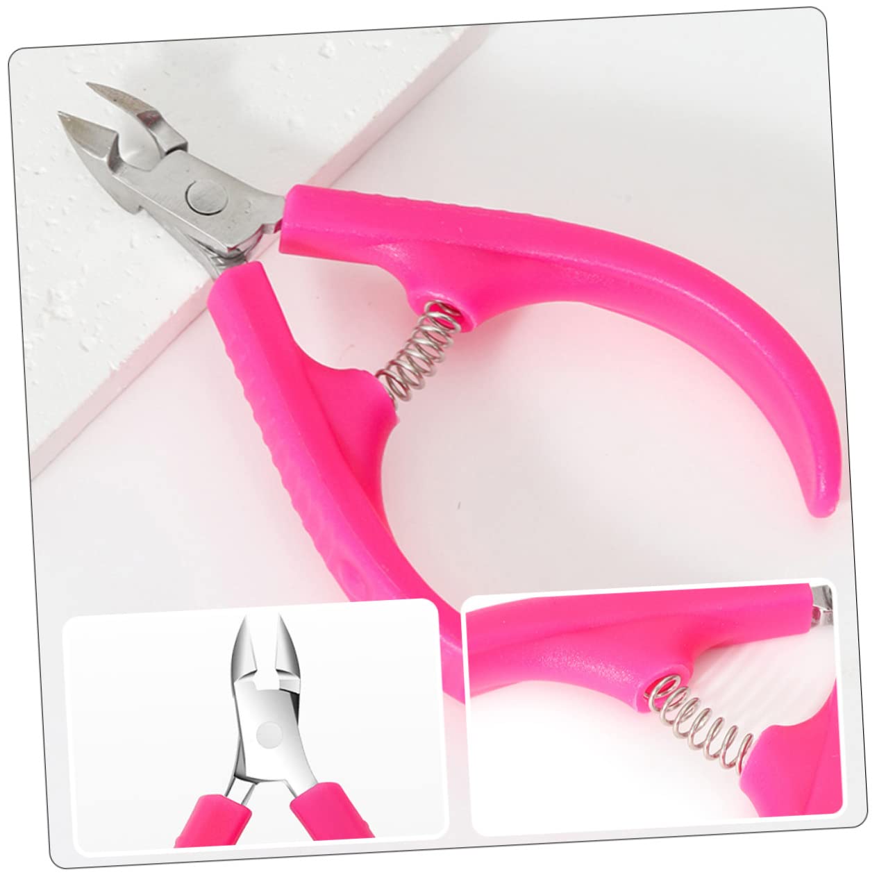 minkissy 2pcs Professional Nail Cuticle Trimmer Cuticle Clipper Non-slip Handle for Manicure Portable Nail Nipper