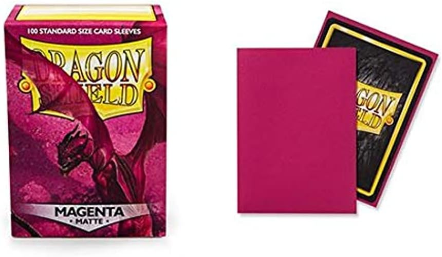 Dragon Shield Matte Magenta Standard Size 100 ct Card Sleeves Individual Pack