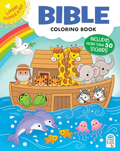 Bible Coloring Book With Stickers (Little Sunbeams) - 128 Perforated Pull Out Pages and 50+ Stickers
