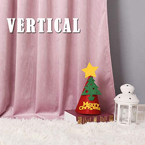 Image of RYB HOME Pink Velvet Curtains for Kids - Super Soft Room Darkening Thermal Insulating Window Drapes for Baby Girl Bedroom Living Room Dining, W 52 x L 63 inch, Blush Pink, 2 Panels