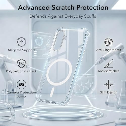 Image of Jkobi Shockproof Crystal-Clear Back Cover for Samsung Galaxy A26 5G (Magsafe Wireless Support | Drop & Camera Protection | Hard Polycarbonate)