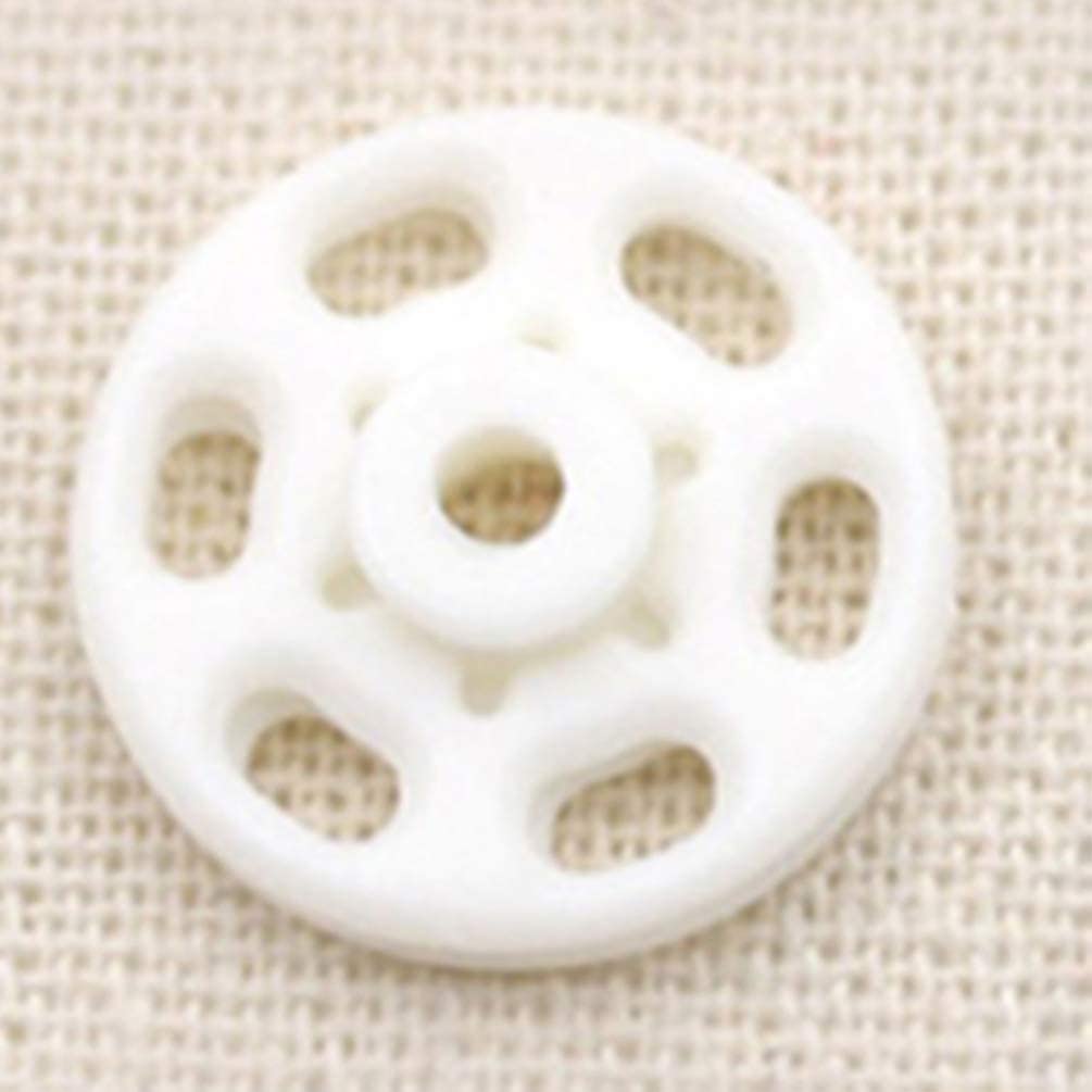 Broches de botón a presión SujetadorSuministros de costura, broches for coser, 1000 piezas de sujetadores a presión de plástico Botones de presión invisibles Botones for costura artesanal Blanco 15 mm