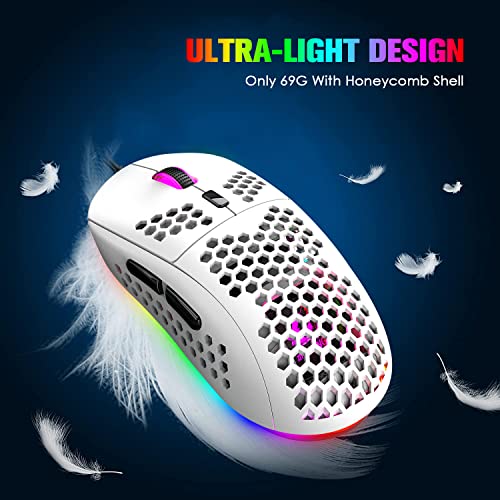 Image of XINMENG 60% Wired Gaming Keyboard And Mouse Combo True Rgb Mini Mechanical Feel Ultra-Compact Keyboard And Rgb 6400 Dpi Honeycomb Optical Mouse,Gaming Mouse Pad For Windows Mac Laptop Pc Gamer