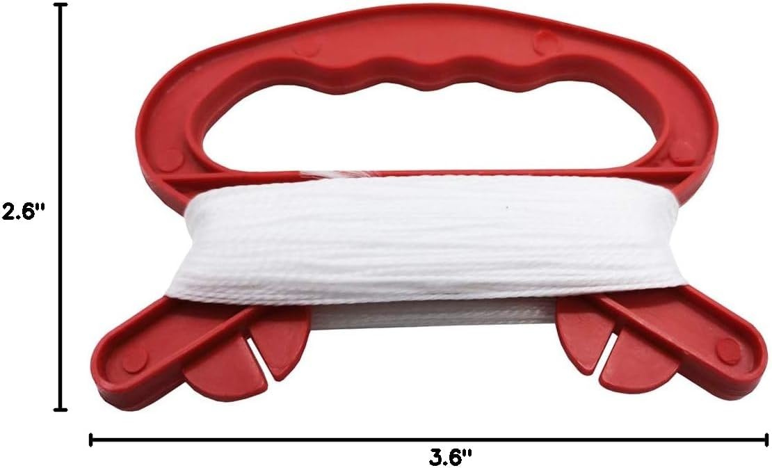 Pack of 10 Mini Small Kite Reel Winder Grip Line Board Red with 30m String for Beginner Fly Tiny Kites