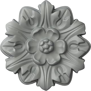 Ekena Millwork CM07EM 7 5/8" OD X 1" Emery Leaf Ceiling Medallion , white