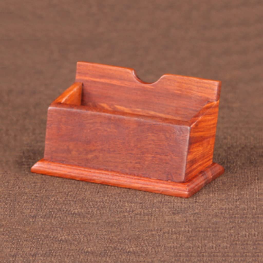 MOBYGKFY Wooden Business Card Case Holder Desktop Retro Gifts Office Decorations Supplies