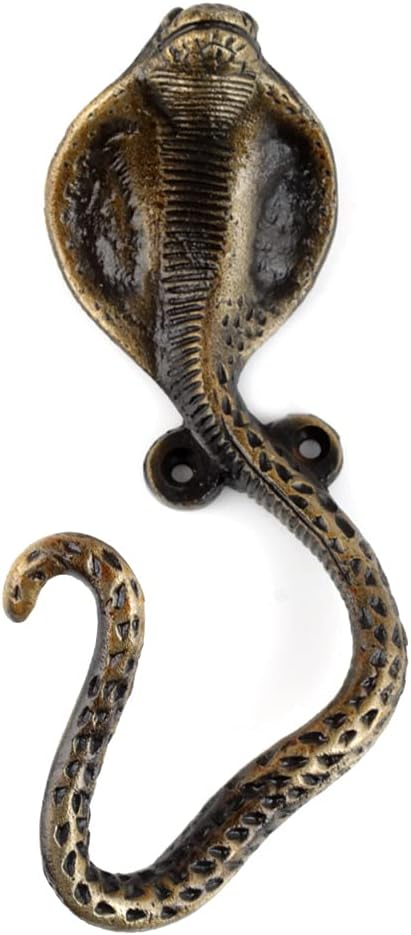 Indian Shelf 6-Set Iron Heavy Duty Decorative Vintage Key Holder, Key Wall Hooks for Hanging Coats, Jackets, Leash, Hat, Towel, Backpack, Purse, Handbag (Antique)