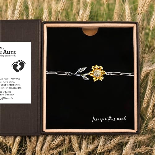 Love You This Much Sentimental Aunt to Be .925 Sterling Silver Jewelry, Adjustable 16-19", Auntie Pregnancy Announcement to Sister, Promoted to Auntie, Soon to Be Aunt3