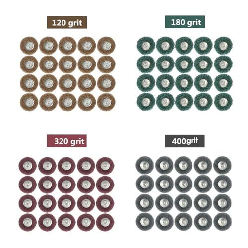 Rocaris DRILL WAREHOUSE 40 Pack 1 Inch Abrasive Wheel Buffing Polishing Wheel Set For Rotary Tool thumb #2