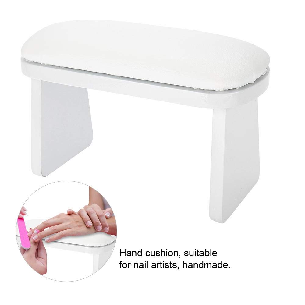 Cojín de manos para manicura, suave, para manicura, apoyamanos para reposabrazos, manicura, salón, cuidado de la herramienta, para reposabrazos, manicura, salón, 30 x 15 x 15 cm, color blanco