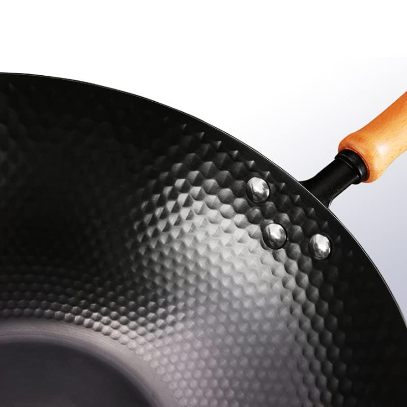 Wok de acero con mango desmontable de madera, 32 cm miniatura 5
