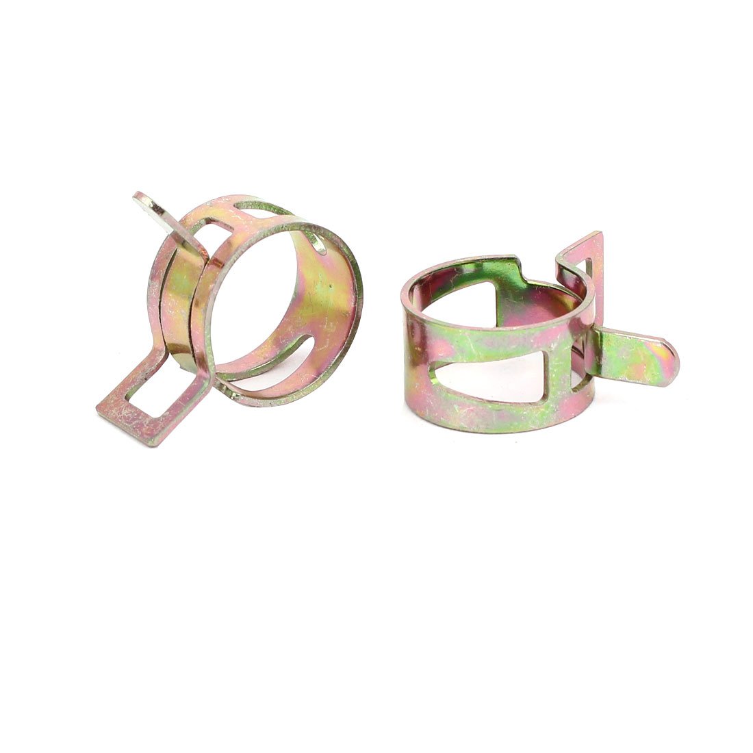 Aexit 19mm Inner Clamps Dia Yellow Zinc Plated Water Pipe Fuel Line Hose Clamps Strap Clamps Clips 20pcs