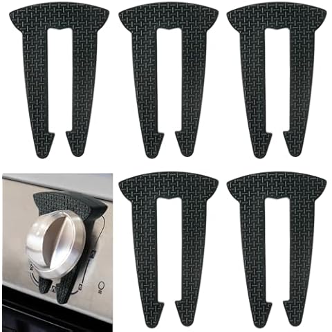 Lwuzkdo 5-Pack Gas Stove Knob Locks for Child Safety, Durable Design Knob Safety Covers, Child Proof Oven Knob Locks, Prevent Accidental Touch(Black) Cover