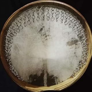 Persian Daf Def Drum Percussion Instrument, Round 20" with goat skin, Frame Drum, handmade