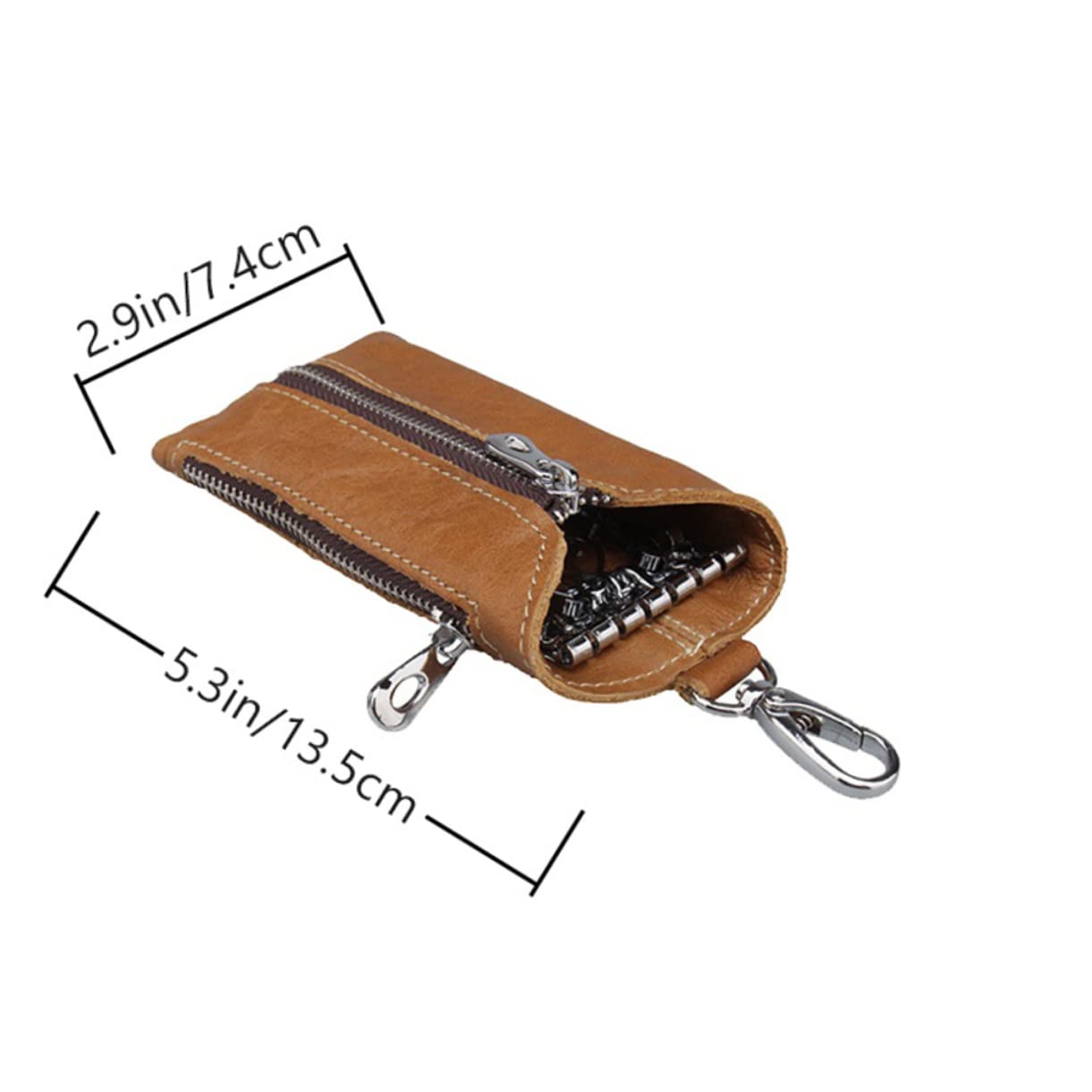 Ipetboom Car Key Case Coin Purse Key Holder Wallet Decorated Zipper for Man Woman