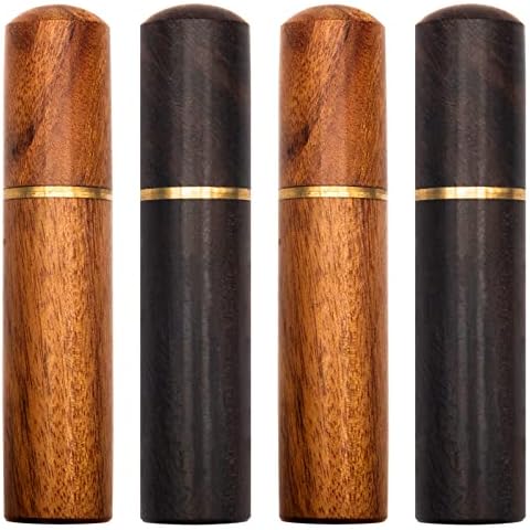 Yuchew Needle Case Sewing Needle Holder Portable Wooden Embroidery Needle Case Needle Tube Keeper Container for Storage Tapestry Cross Stitch Leather Darning Needle, Toothpick, Pill, Bead (4 Packs) Cover