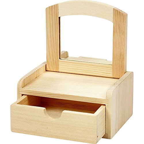 57571 Create Craft  Commode Miroir 12 x 10 x 6.5 cm en pin
