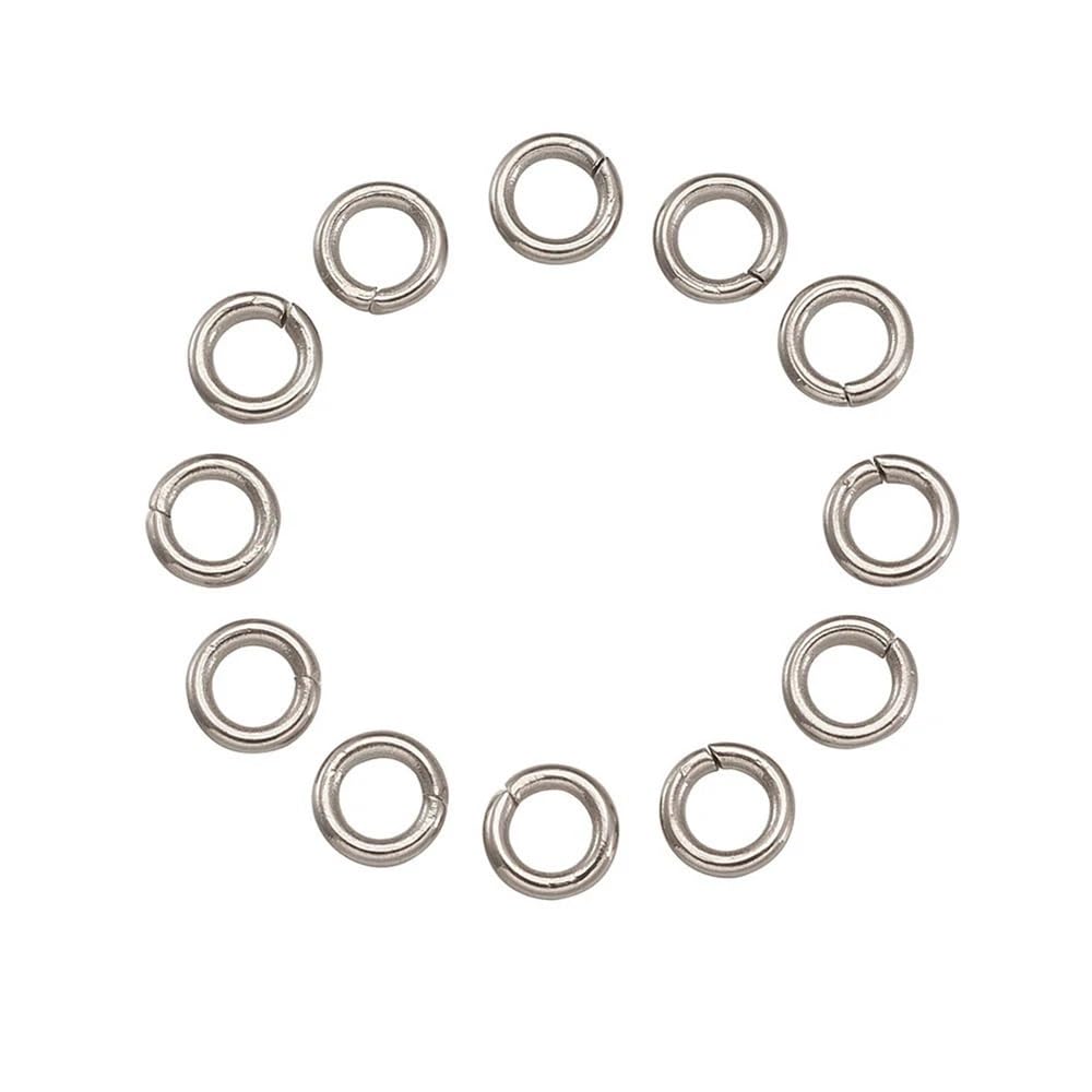 Schmuck-Sprungringe 4000 Stück Edelstahl-Einzelschlaufen-Spaltringe, Verbindungsschlaufenringe, offene Biegeringe-Verbindungsstücke for die Schmuckherstellung DIY(10x1.2mm)