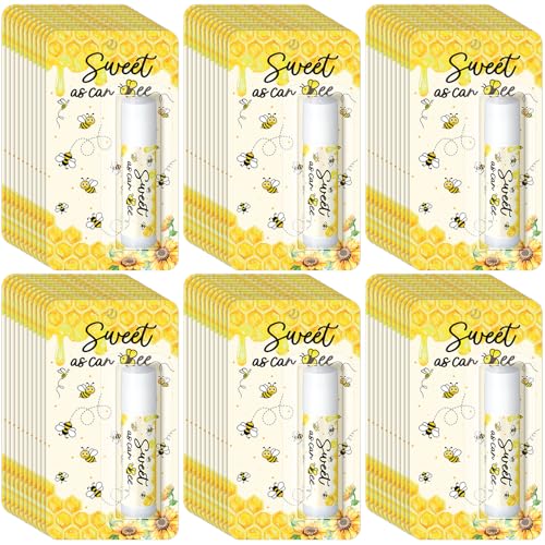 Image of Sacubee 30 Pack Sweet as Can Bee Bulk Baby Shower Games Prizes Party Gifts Lip Balms Favors for Winners Adults Guests Gender Reveal Favors Decorations Baby Shower Souvenirs Gift Bags Stuffers