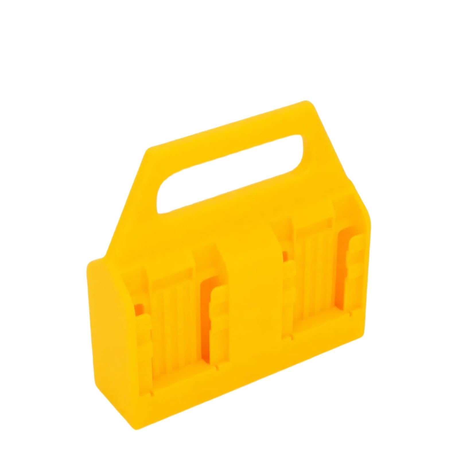 Tsophreniq Yellow Wall Mountable Battery Owner For Mobile Equipment Permanent Polystyrene Planner With Multiple Compartment Structure Black Battery Owner Transportable Storage Case