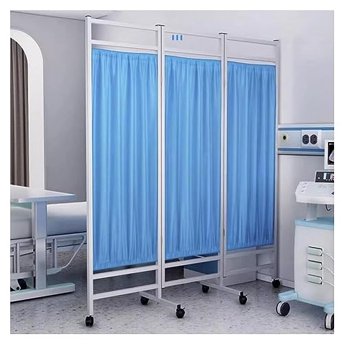 Paravent médical bleu pour préserver l'intimité des patients en cabinet - 2