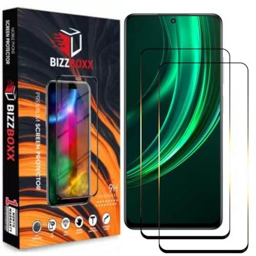 Image of Compatible With realme 13 5G Tempered Glass Screen Protector With Precise Edges - High Definition, Shatterproof, Easy Install, Anti-Fingerprint (For realme 13 5G) - Pack of 2