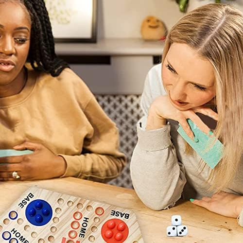 Marbles Board Game, Parent-Children Interactive Marbles and Dice Board Game Double-Sided Board Game with 6 Dice and 30 Marble Balls Wooden Fast Track Board Games for Kids Adult 5 51ho5qs0rTL. AC