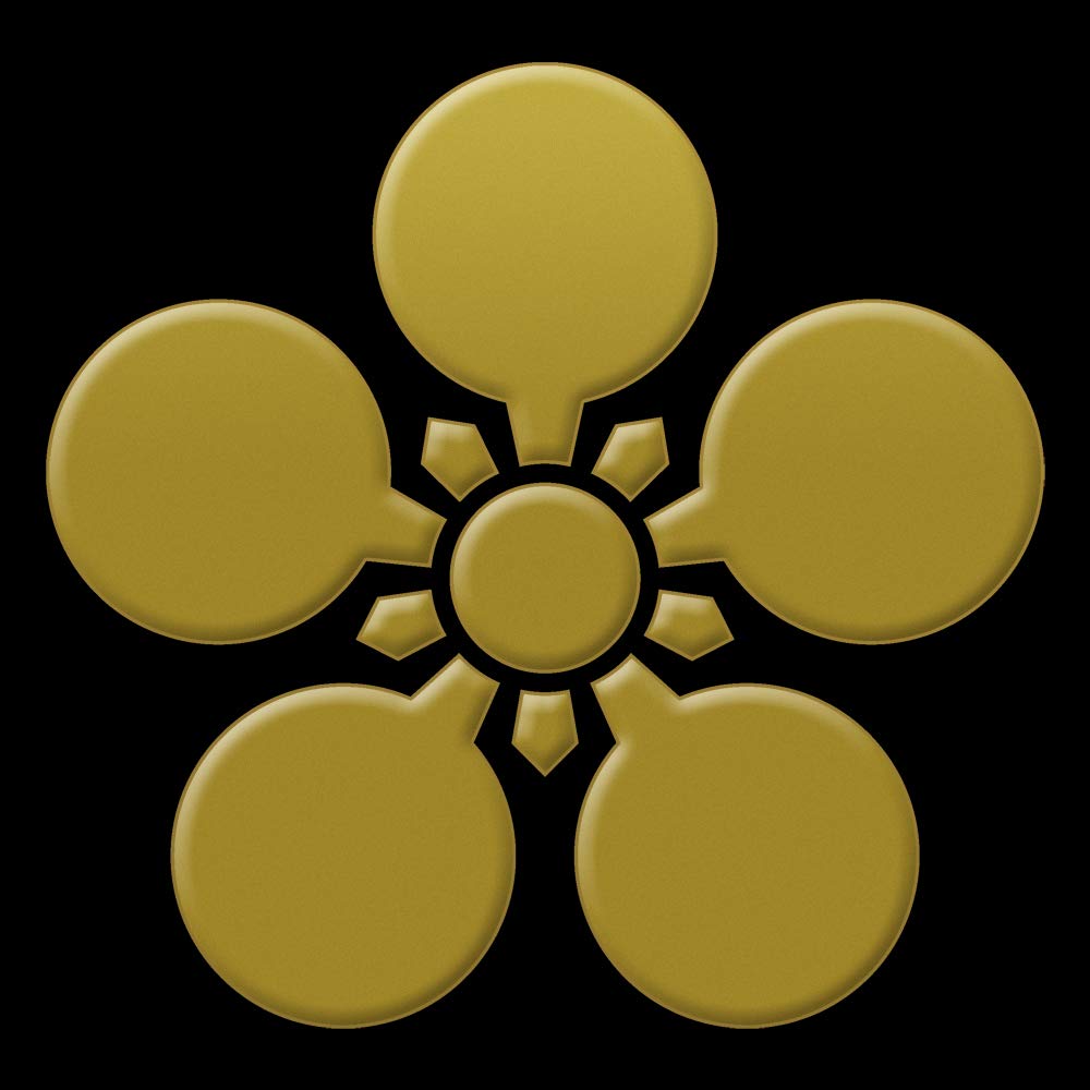 Amazon | 戦国武将 家紋 蒔絵シール 家紋ステッカー「前田利家 前田