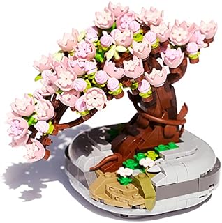 Bonsai Building Blocks Kit, Creative DIY Home Décor Mini Particle Botanical Collection Building Toy Set for Adults Kids (Cherry Tree 426Pcs)