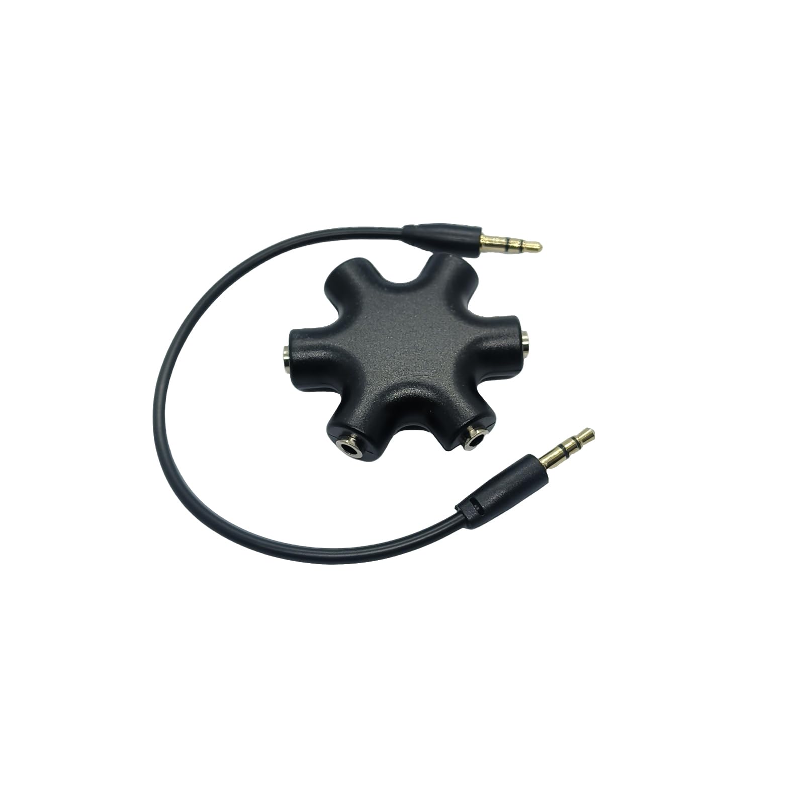 3.5mm 5-Port Female Audio Splitter, 5-Way Multi Earphone Jack Adaptor for Headphones 【1 Pack】