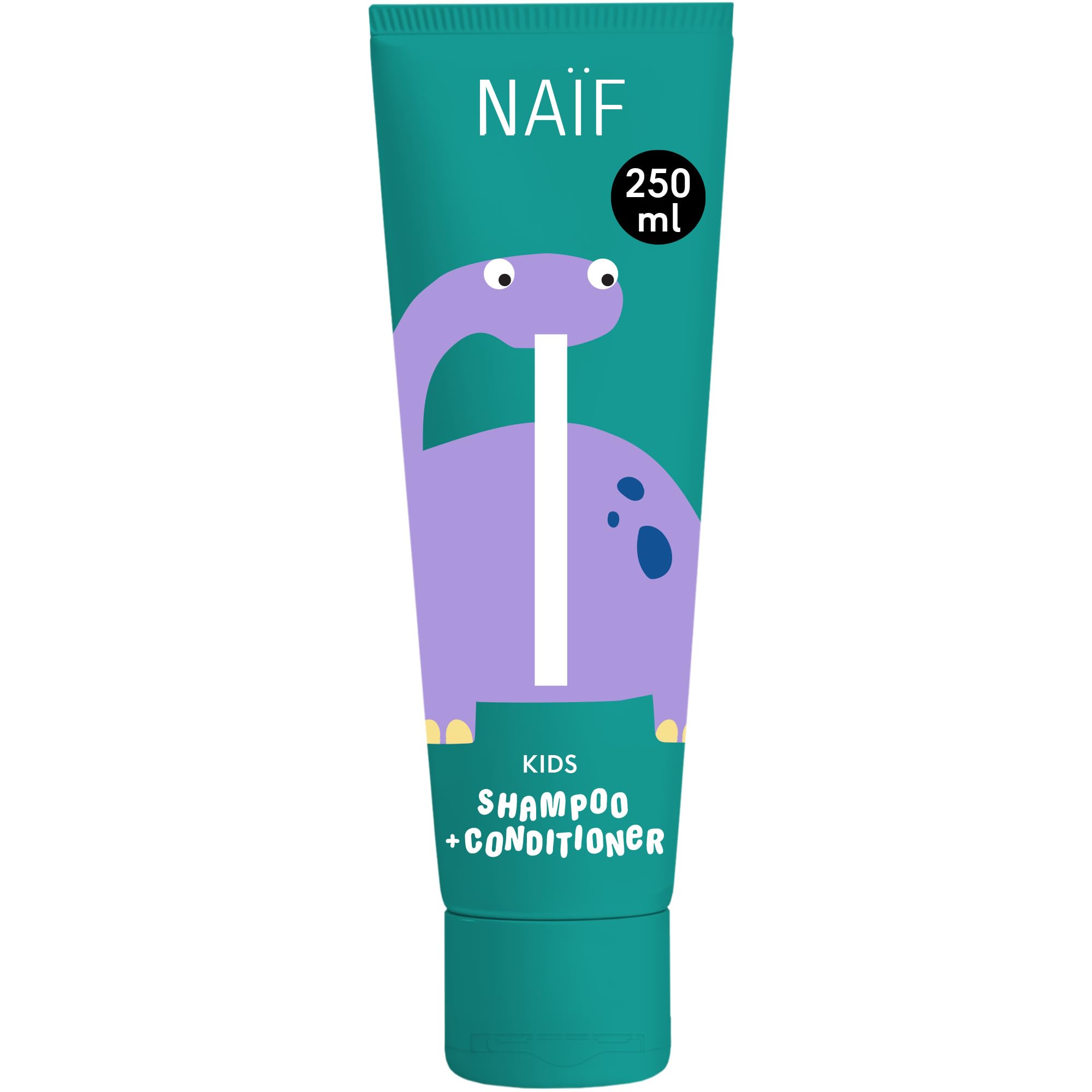 Naïf - Shampoing et après-shampoing 2 en 1 pour enfants - Nettoie et adoucit les cheveux - Formule douce - 0% SLES - Testé dermatologiquement - D'origine naturelle- 250 ml