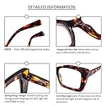 REAVEE Oversized Square Reading Glasses Oprah Style for Women, Blue Light Blocking Large Frame Computer Readers Spring Hinge - Image 3