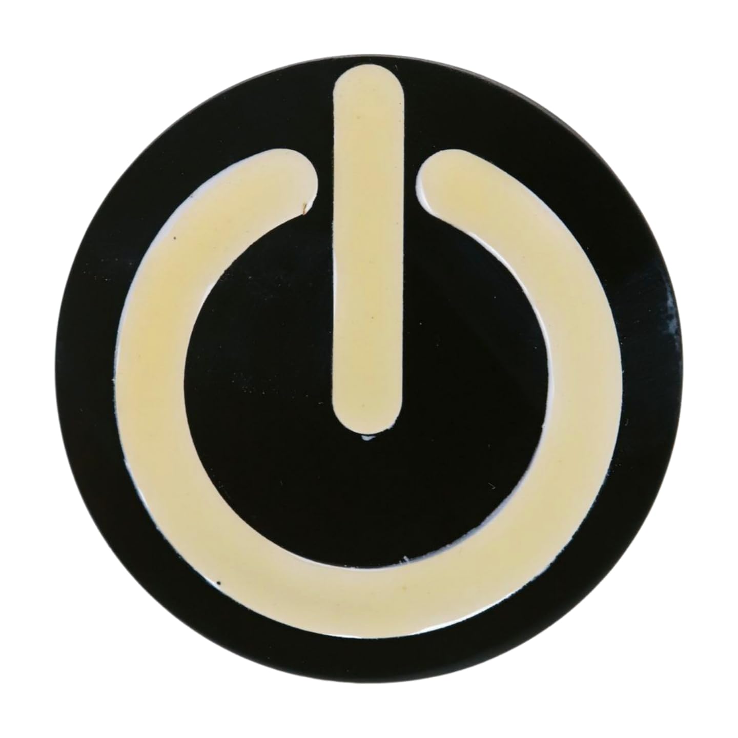 Women Teen Men Black Metal Belt Buckle Power Button On Off Fashion Accessory