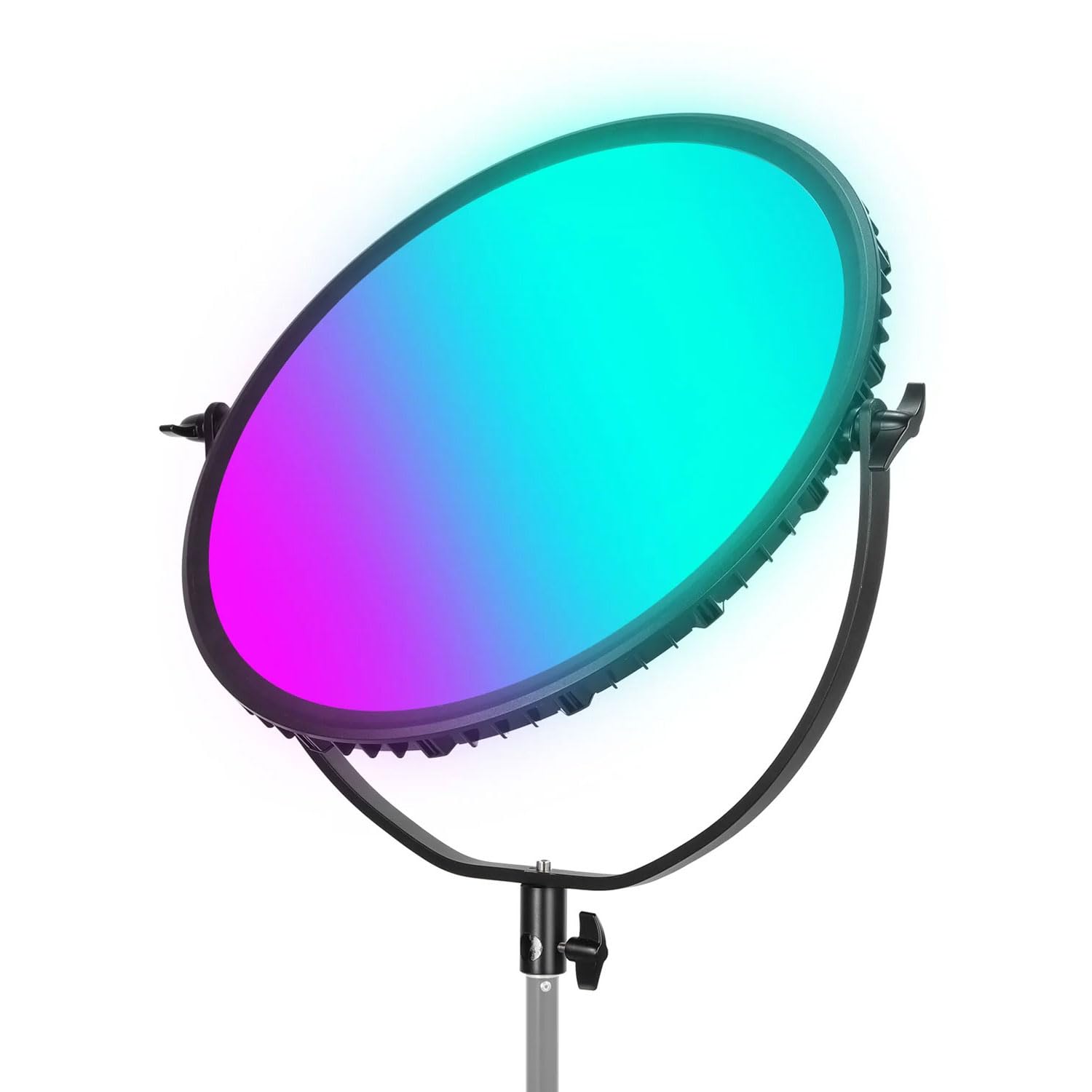 NEEWER Okrągły panel LED RGB, 18", lampa wideo ze sterowaniem za pomocą aplikacji, 65 W, 6000 lux/0,5 m, 2500 K-8500 K RGBCW, oświetlenie studyjne fotograficzne, 18 scenerii/V na baterie, do