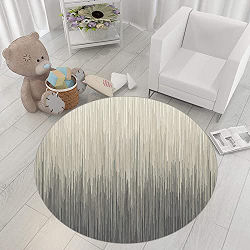 Tapis rond lavable style abstrait moderne pour le salon