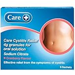 Care Cystitis Relief Granules for Oral Solution, Relieves Symptoms of Cystitis, 48h Course, Helps Reduce Irritation When Urinating, 6 Sachets, Cranberry Flavour