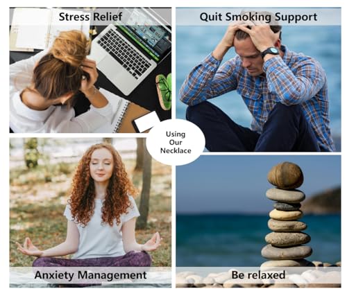 Breathing Easy Necklace, Mindfulness Breathing Stainless Steel Pendant for Stress Relief, Anxiety Management & Smoking Cessation Aid, Intricate Engraving for Men Women 7