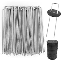 10 Piquets De Jardin Galvanisés U - Fixation Bâche Et Filet 15cm