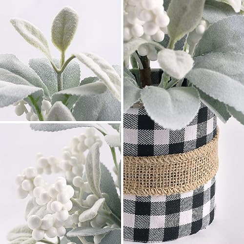 Flocked-Lambs-Ear-Tabletop-Mini-Small-Table-Top-Winter-Christmas-Tree10-Artificial-Little-Potted-for-Christmas-Decor-for-Home-Indoor-Holiday Flocked Lambs Ear Tabletop Mini Small Table Top Winter Christmas Tree10 Artificial Little Potted for Christmas Decor for Home Indoor Holiday