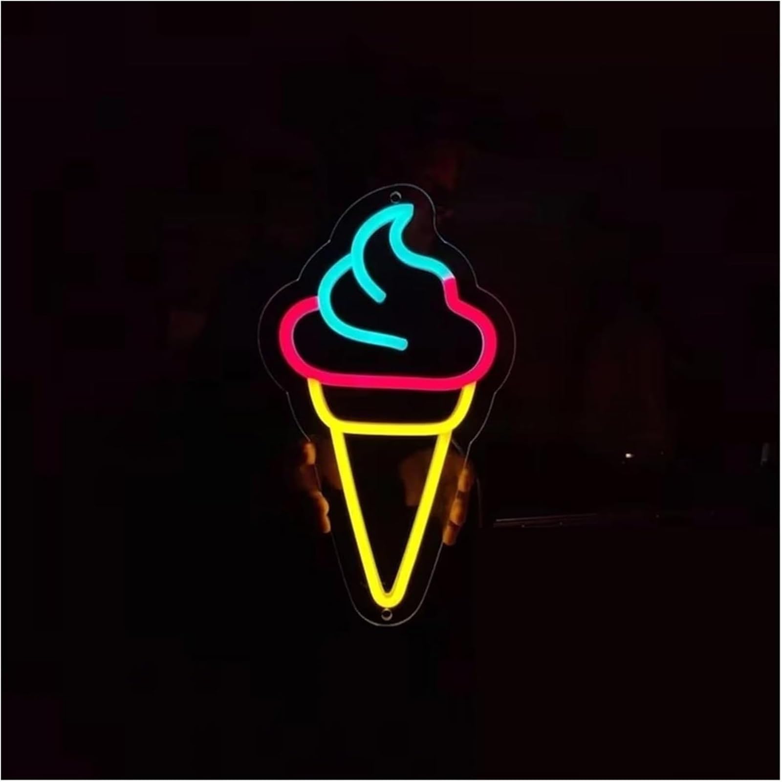 Luci al neon personalizzate, gelato, festa, casa, negozio