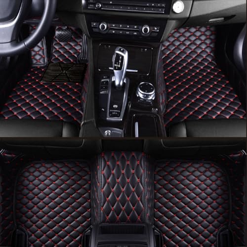 7MYFPL7 Customized car Floor mats,Compatible with Lexus CT,ES,GS F,GS,GX,is F,is,is C,LC,LS,LX,NX,RC F,RC,RX,RZ,TX,UX (Black+Red Stitching)