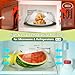 MAGJIUKE Microwave Splatter Cover for Food, Clear Microwave Lid with Water Steamer, Integrated Handle, Splatter Guard, 10” Plate Covers & 12