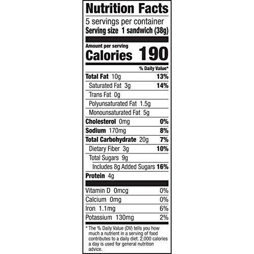 Image of Nature Valley Biscuit Sandwiches, Chocolate Peanut Butter Snacks, 5 ct, 6.75 OZ (Pack of 2)