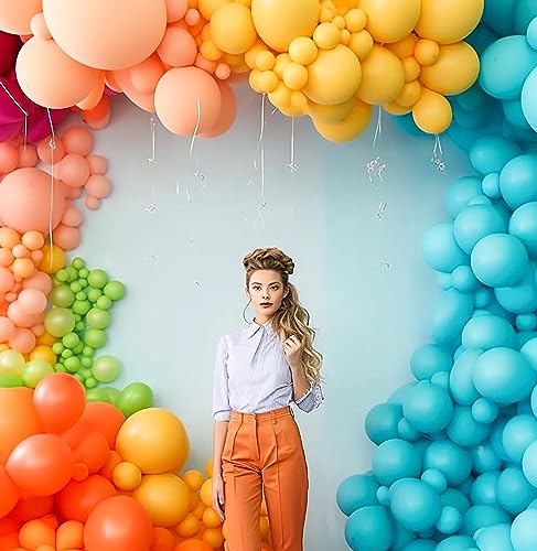 Image of KALOR 12 Inch Teal Blue Balloons, 50 Pcs Latex Helium Balloons for Kid's Birthday Party, Baby Shower, Wedding, Graduate Party Decorations