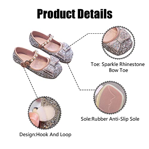 Unybwonn Sparkle Shoes Ballet Flats for Girls Leather Princess Party Girls Shoes Soft and Wear-Resistant for Wedding Flower Girl3