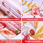 Happy Birthday Backdrop Decorations for Women Background Party Supplies Rose Backdrop Photography for Girls Boys Floral Glitters Banner Wedding Baby Shower Decor (Rose Gold) - Image 3