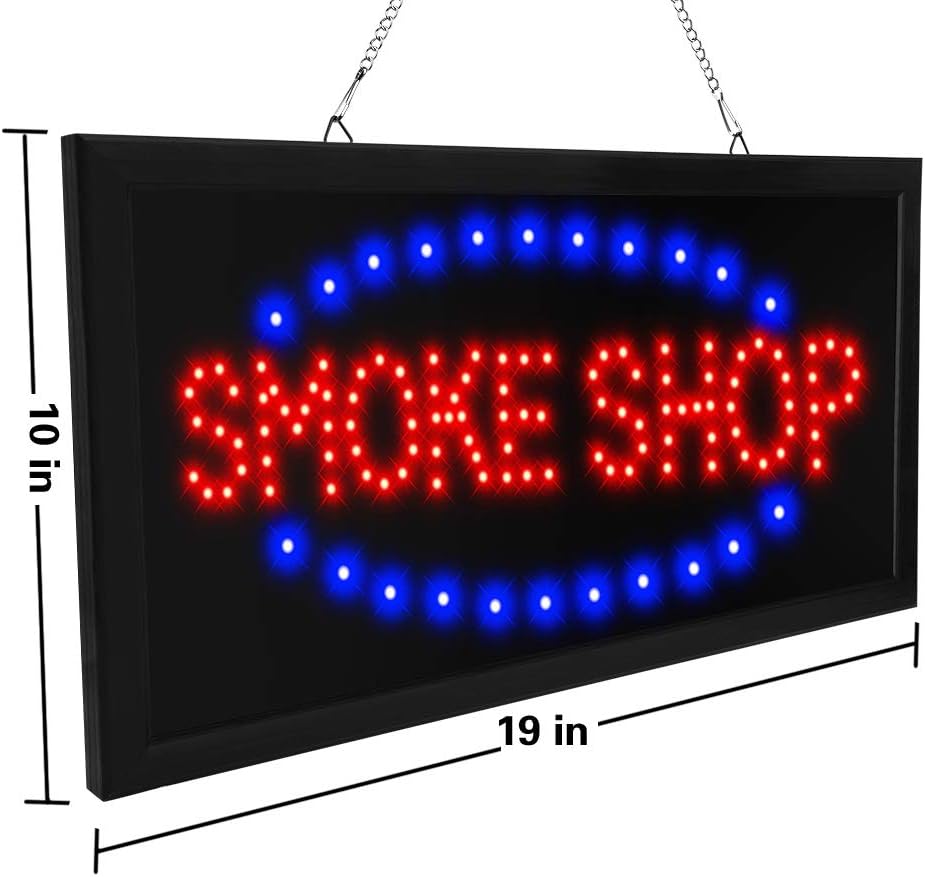 🔥 Cаѕhbасk uр tо 70% CHENXI Led Neon Smoke Shop Business Open Store Signs E-Vape E-liquid Sign Board Indoor (48 X 25 CM, SMOKE SHOP)