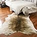 AROGAN Western Decor Faux Fur Cowhide Rug, 4.6 x 5.2 Feet Premium Animal Skin Cow Hide Rug, Sturdy Cow Print Rugs for Wall Decor, Western Floor Carpet for Bedroom Living Room, Brownish