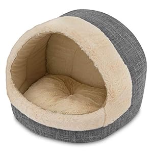 Best Pet Supplies Cozy Cat Cave by – Gray, 17 x 15 x 14