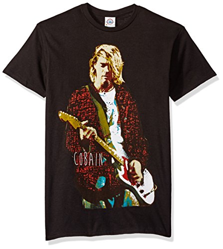 FEA-Mens-Kurt-Cobain-Red-Jacket-Guitar-Photo-Mens-T-Shirt